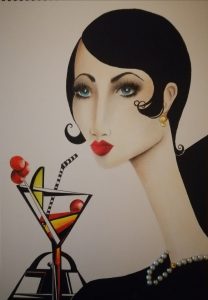 "Art Deco" series. Pastel, Acrylic, Mixed Media...