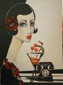 "Art Deco" series. Pastel, Acrylic, Mixed Media...