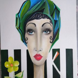 "Art Deco" series...mixed medium."