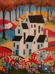 "The Blue Door" - Acrylic on canvas.