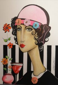 "Art Deco" series...mixed medium.