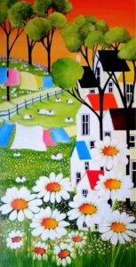 'EWE TIME' Acrylic on canvas board.