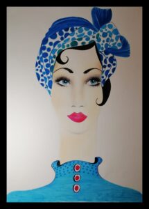 "Iris" - Pastel, Pen and Ink on Watercolour paper