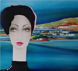 'Away Day' Oil, Soft Pastel on canvas board.